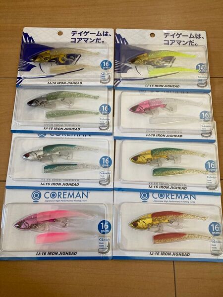 即売 送料無料 配達記録付発送 コアマン IJ-16 ij16 2個セット (ご希望のカラーを2色ご選択下さい)アイアンジグヘッド