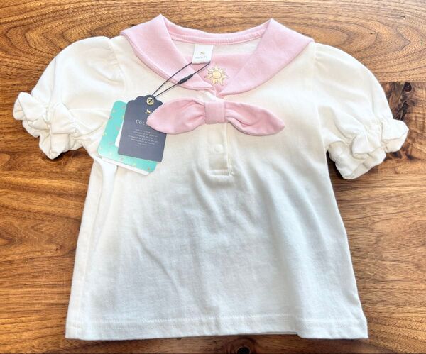 【新品未使用】Cottoli ラプンツェル セーラー衿 半袖Tシャツ 80cm ディズニー プリンセス