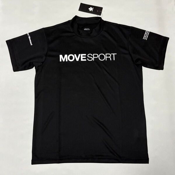 DESCENTE デサント MOVE SPORT ムーブスポー スムースモックネックシャツ 半袖Tシャツ ブラック M タグ付き