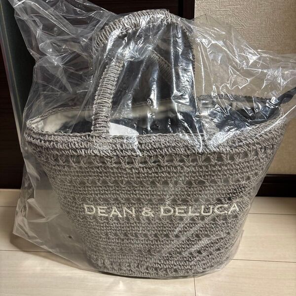 DEAN & DELUCA BEAMS 限定 かごバッグ 未使用 新品 Mサイズ グレー クロッシェバスケットバッグ 完売品