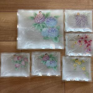 新品 花柄 和食器 大皿 小皿5枚セット