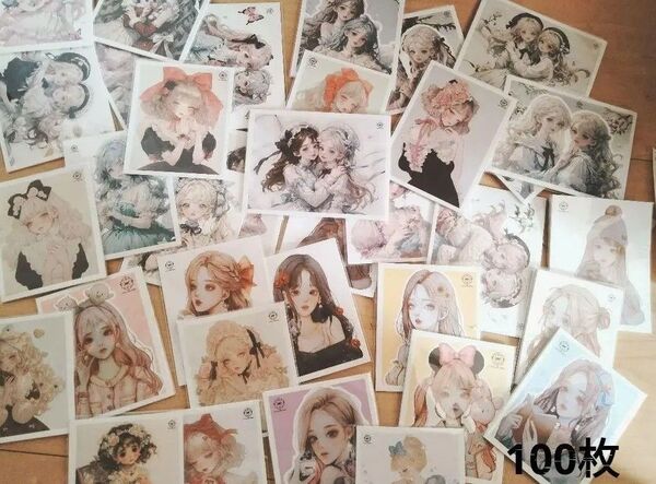 にゃあちゃんの文具屋さん 人物ステッカー 100枚