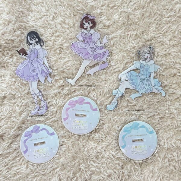 みつどもえ アクリルスタンド アクスタ 桜井のりお展丸井ひとは 丸井ふたば 丸井みつば 3点セット