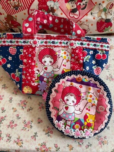 ハンドメイド パッチワーク ポーチとトートバックセット