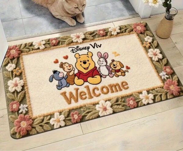 ディズニー 玄関マット プーさん