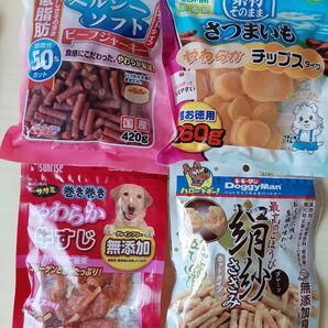 犬のおやつまとめ売り国産、無添加4種