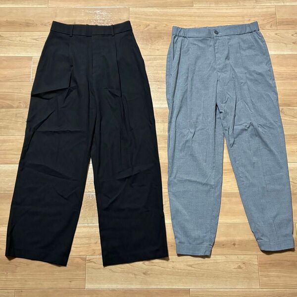 UNIQLO ユニクロ ビジネスカジュアル タックパンツ 2点セット