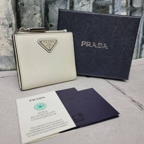 希少 ほぼ未使用 正規品 PRADA サフィアーノ 2ML049 プラダ財布
