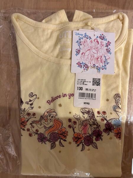 プリンセス ユニクロ ut 130cm アリエル シンデレラ ラプンツェル ジャスミン 半袖Tシャツ キッズ 女の子 ユニクロ