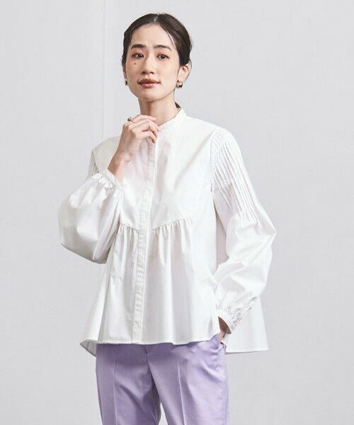:UNITED ARROWS WOMENC/P ピンタックスリーブ ブラウス¥20,900