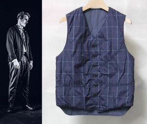 15AW Engineered Garments エンジニアードガーメンツ Reversible Vest Windowpane Taffeta リバーシブル ベスト XS