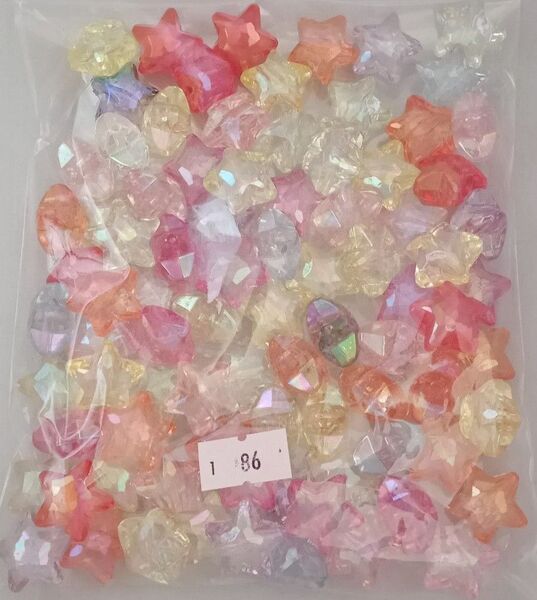 処分セール 67☆85点 ぷっくり星ビーズ 20mm