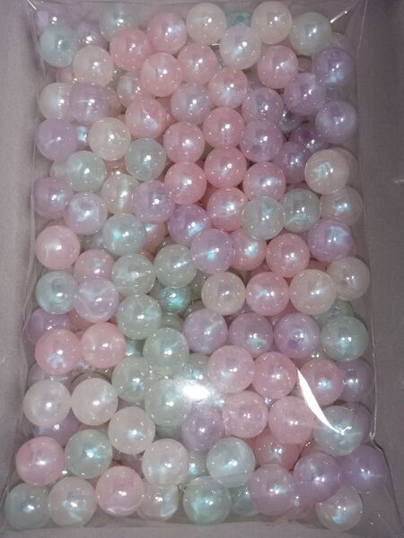 処分セール 85☆180点 ツヤツヤ シラー グリッターパウダービーズ 16mm