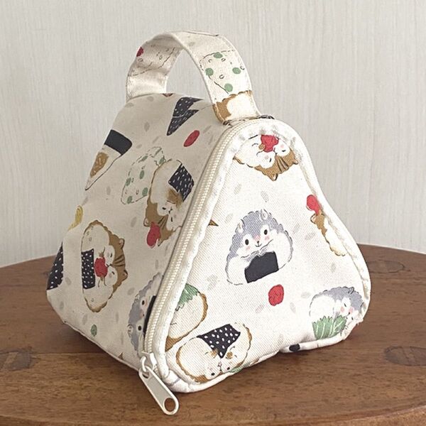 保冷保温おにぎりポーチ 小動物おにぎり リス ハムスター ハンドメイド609