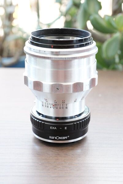 整備品 Carl Zeiss Jena Biotar 75mm f1.5 エキザクタマウント Exakta Eマウントアダプター付