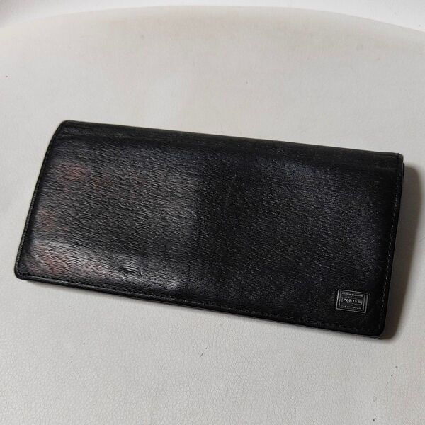 ポーター 長財布 カレント 黒 レザー PORTER