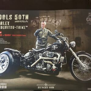 COOLS 50周年記念ポスター ハーレー トライク 未使用 chopper クールス チョッパー 佐藤秀光