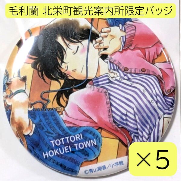5点 毛利蘭 缶バッジ 名探偵コナン 北栄町観光案内所 鳥取 DETECTIVECONAN 缶バッチ カンバッジ カンバッチ