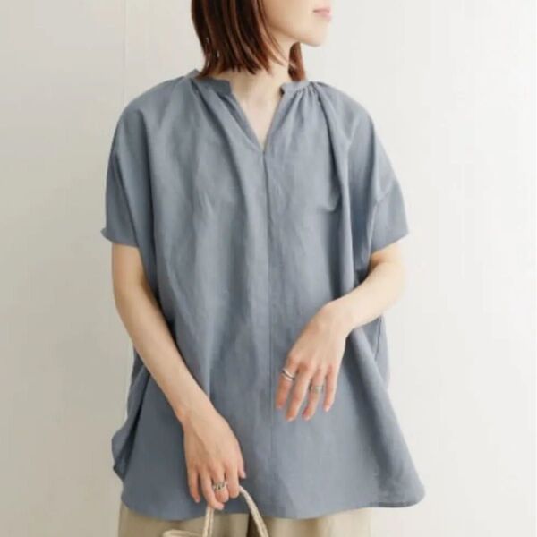 URBAN RESEARCH DOORS アーバンリサーチドアーズ ギャザースリーブスキッパーブラウス