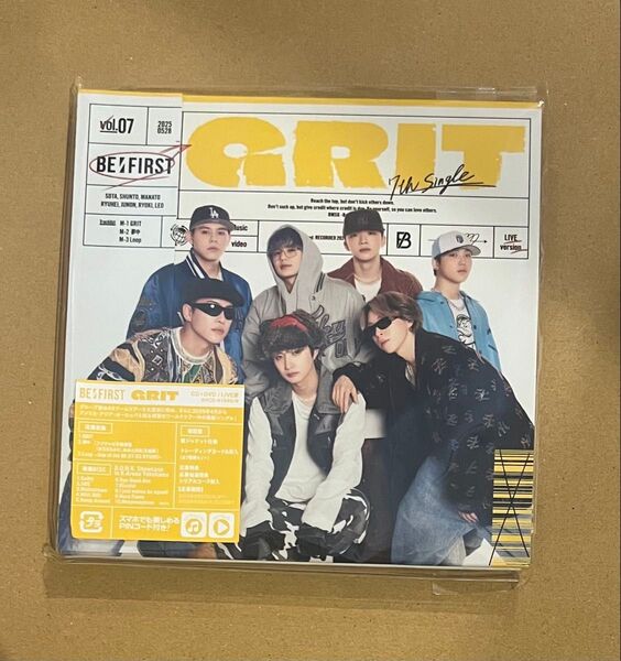 befirst GRIT 夢中 CD+DVD LIVE盤初回盤 BE:FIRST スマプラ付き
