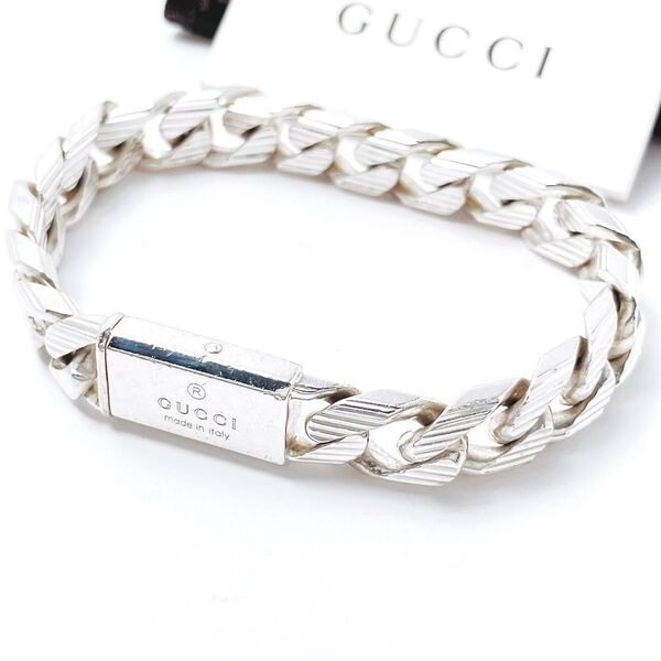 人気品*グッチ GUCCI 925 ブレスレット シルバー メンズ Y614 アクセサリー レディース