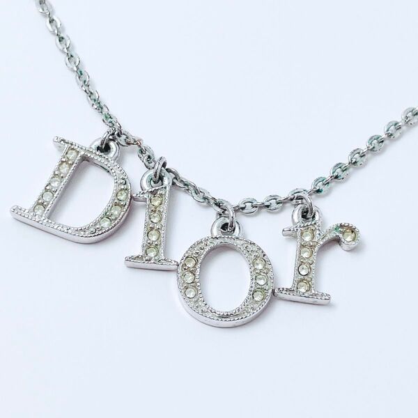 ディオール dior ネックレス チョーカー シルバー レディース 1163 ラインストーン アクセサリー ペンダント
