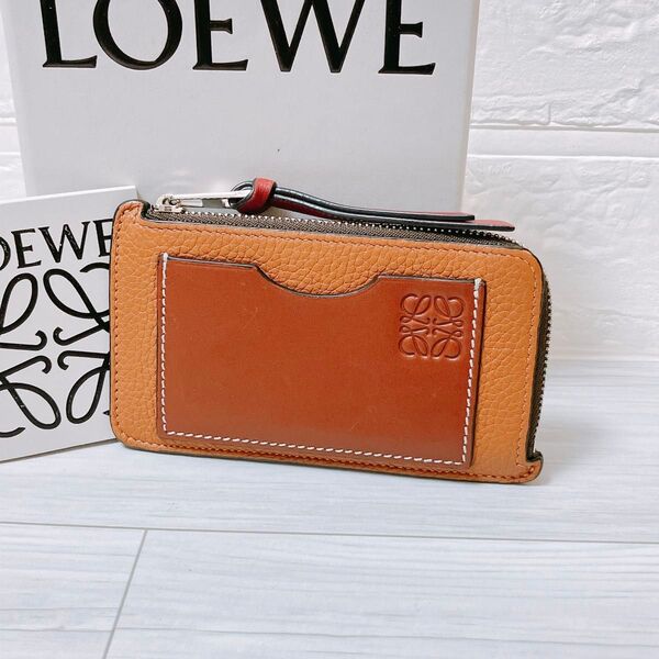 ロエベ LOEWE レザー アナグラム フラグメントケース MB26 コインケース ブラウン 小銭入れ レディース メンズ