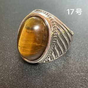タイガーアイ 天然石 リング シルバー ガレッジ 金運アップ メキシカン メンズ 虎目石 リング シルバー ヴィンテージ