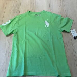 新品 未使用 ポロラルフローレン ビッグポニー ナンバリングTシャツ グリーン 150センチ