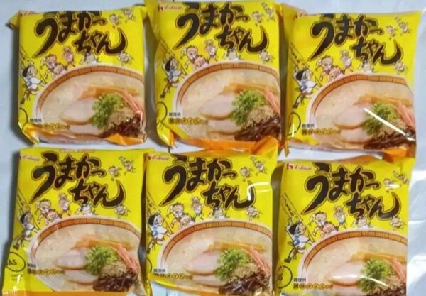 ハウス食品 うまかっちゃん インスタントラーメン 九州とんこつ 6個セット ゆうパケット便 袋詰め!