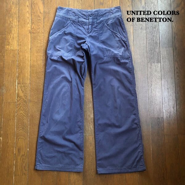 UNITED COLORS OF BENETTON.綿100%ワイドパンツ vintage