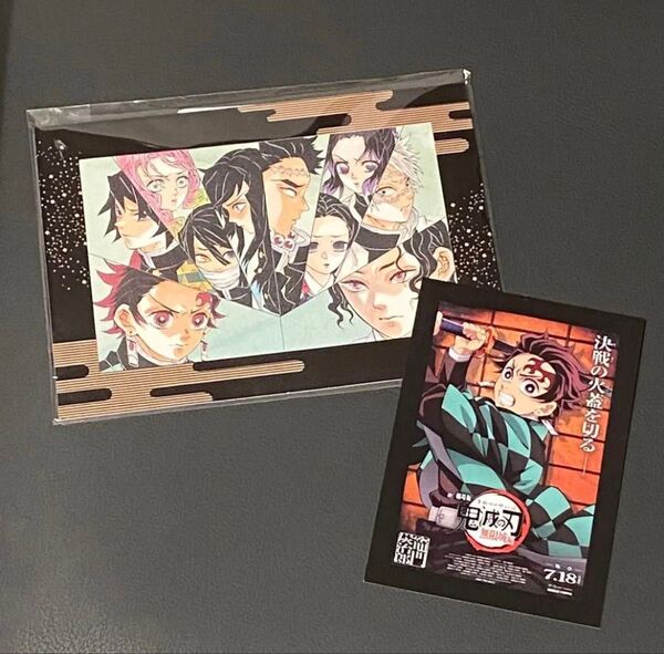 劇場版 鬼滅の刃 無限城編 入場特典 竈門炭治郎特製アートスタンド+非売品劇場用ポスターデザインカード 入場者プレゼント