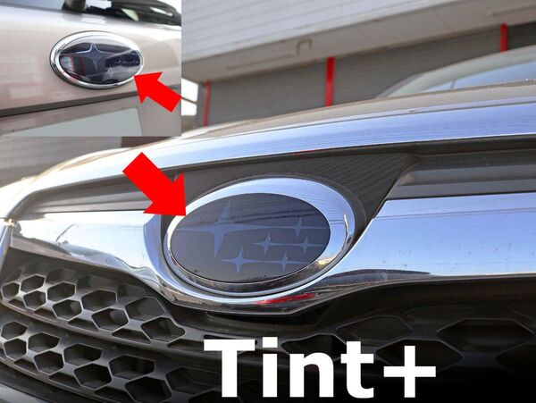 Tint+何度も貼れる エンブレム スモークフィルム(スモーク20% 前後2枚)フォレスター SJ5/SJG 前期 A/B/C型