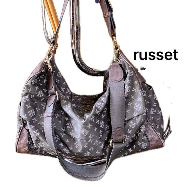 russet ボストンバッグ 2way ショルダーバッグ ポーチ付き