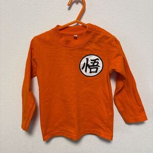 ドラゴンボール 悟 長袖Tシャツ オレンジ