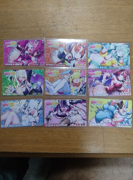 麻雀ファイトガール カードコネクト バニー ホロ 9枚セット