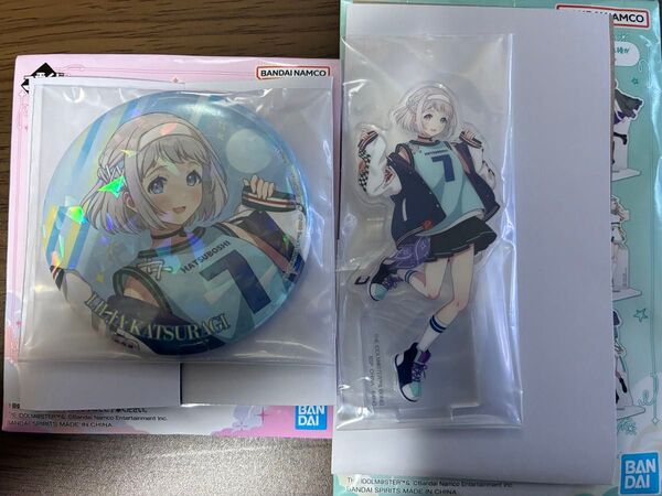 学園アイドルマスター 一番くじ 葛城リーリヤ アクリルスタンド 缶バッジ 2種