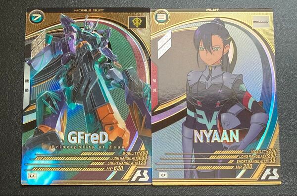ガンダムアーセナルベース FQ3弾 U ジフレド ニャアン FQ03-034 FQ03-070 Uレア 2枚セット ジークアクス