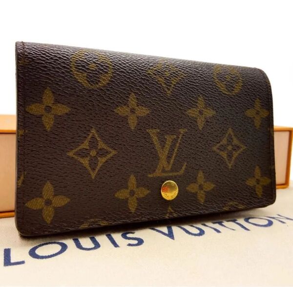 美品! ルイヴィトン モノグラム ポルトモネビエ トレゾール LOUIS VUITTON M61730 二つ折り財布 ウォレット
