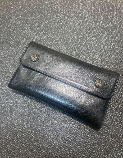 インボイス原本付属 美品 CHROME HEARTS クロムハーツ ウェーブ WAVE ウォレット 財布