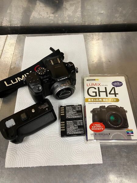 Panasonic LUMIX GH4 ミラーレス一眼レフカメラパワーズームレンズ、バッテリーグリップ付き