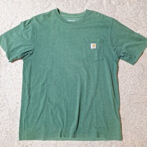 carhartt ポケットルーズフィットTシャツ グリーン Lサイズ 古着