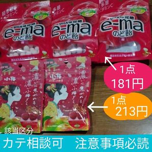 旅行携行食品 e-ma 梅 のど飴、小梅 あじわい小梅グミセット