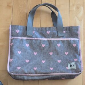 GAP レッスンバッグ トートバッグ ハート柄