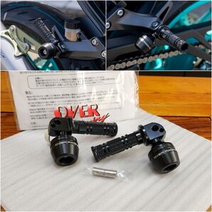 OVER|タンデムステップバー│MT-09(21-23) YZF-R7| ブラック|スライダー|RN69J|59-452-04B