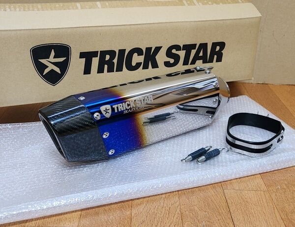 トリックスター│IKAZUCHI サイレンサー ショート|焼ステンレス|差込径 60.5Φ│レーシング│マフラー イカズチ 汎用