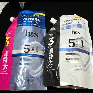 【クーポンで30%オフ/値下げ不可】h&s 5in1 マイルドモイスチャー シャンプー&コンディショナー 詰め替え 各850g