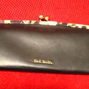 Paul Smith がま口財布 お値下げ募集中!ブラック 花柄