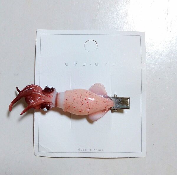 UYU・UYU ホタルイカ 食品サンプル ヘアピン アクセサリー