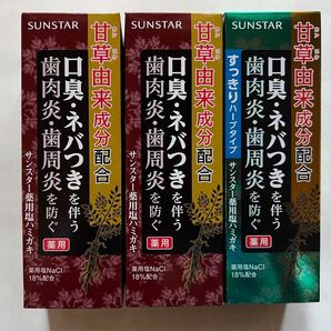 SUNSTAR サンスター 薬用塩ハミガキ 赤2&緑1